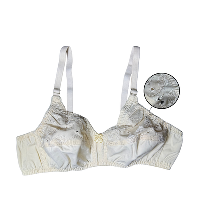Cotton Cross Bra – Non-Padded, Non-Wired, Embroidered