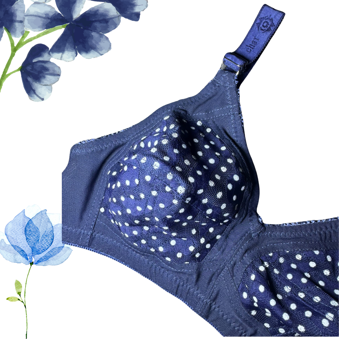 Classic Polka Dot Bra – Soft & Non-Wired Comfort
