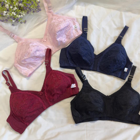 Basic Cotton Chikan Bra