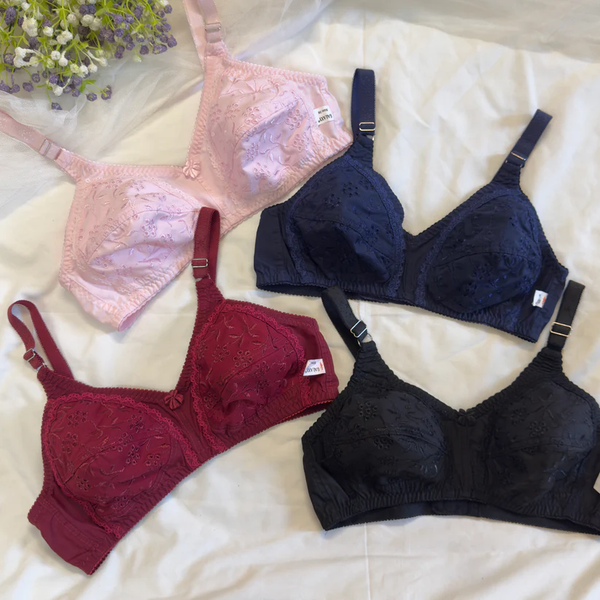 Basic Cotton Chikan Bra
