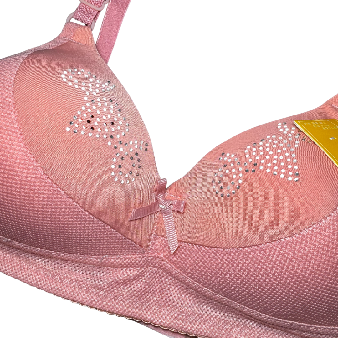 Women’s Padded Microfiber Soft Bra with Comfort U-Design