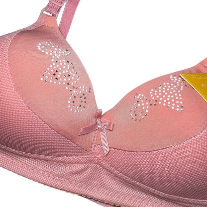 Women’s Padded Microfiber Soft Bra with Comfort U-Design